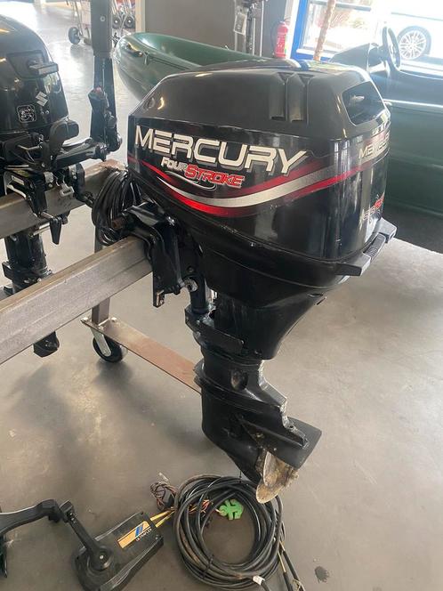 Mercury 15 pk 4-takt Bigfoot e-start op afst bed +garantie, Watersport en Boten, Buiten- en Binnenboordmotoren, Gebruikt, Benzine