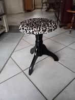 Zwart houten krukje (piano), Ophalen, Gebruikt, Hout