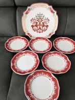 Villeroy boch taartset 6 persoons🎄🌲🎄🌲, Ophalen, Zo goed als nieuw, Porselein, Bord of Schaal