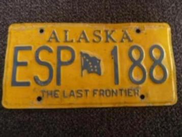 Kentekenplaat licenseplate Alaska Last Frontier USA