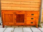 Teak TV Meubel - 130x50x66cm - 3 Lades & 2 Deuren, Ophalen