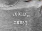 Nieuwe trui in gold we trust (grijs), 14y, Kinderen en Baby's, Babykleding | Maat 50, Ophalen of Verzenden, Zo goed als nieuw