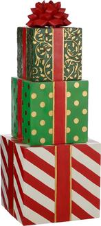 House of Seasons kerstfiguur cadeaus groen rood 132 cm kerst, Diversen, Ophalen, Zo goed als nieuw