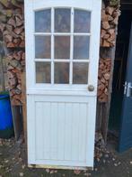 Nostalgisch voordeur met Glas 87 x 211 cm, Doe-het-zelf en Verbouw, Gebruikt, 80 tot 100 cm, Ophalen of Verzenden, 200 tot 215 cm