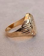 Mooie 14k gouden zegelring, 20 of groter, Nieuw, Ophalen of Verzenden, Zilver