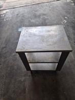 RVS Tafeltje / Werktafel - 63x59x77 cm, Gebruikt, Metaal of Aluminium, Rechthoekig, 55 tot 75 cm