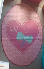 Roze Lief! vloerkleed met hart en vlinder 110 x 165 cm, Ophalen, Gebruikt, Kleed of Kussen