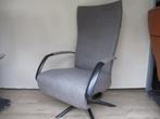 NIEUWSTAAT Hjort Knudsen relax fauteuil stof grijs XL, Huis en Inrichting, Fauteuils, Metaal, 75 tot 100 cm, Ophalen of Verzenden