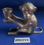 GRAPPIGE KANDELAAR MET AAP * Metaal*, Overige kleuren, Verzenden, Nieuw, Metaal