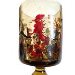 Vintage Duitse glas - handgemaakt en handgeschilderd, Ophalen of Verzenden
