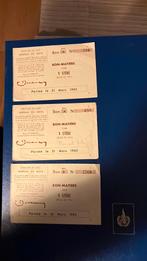 3 distributie bonnen hout Oise Frankrijk 1945, Verzamelen, Militaria | Tweede Wereldoorlog, Ophalen of Verzenden, Overige soorten