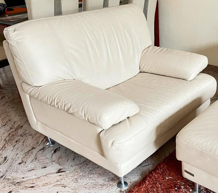 Te koop: Minnesota lederen fauteuil (zonder poef), Huis en Inrichting, Banken | Sofa's en Chaises Longues, Zo goed als nieuw, Eenpersoons