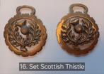 Set van 2 antieke kleppermannetjes: Schotse distel, Ophalen of Verzenden