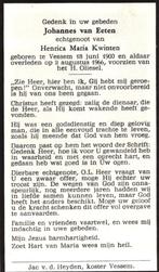 Eeten van Johannes 1900 Vessem 1966, Ophalen of Verzenden