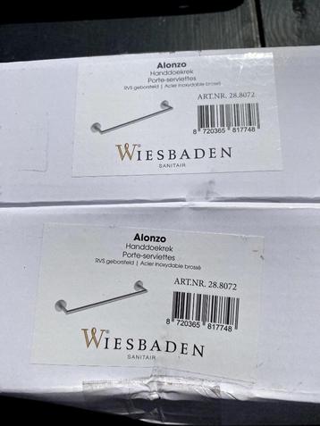 NIEUW:2x Handdoekenrek Wiesbaden Alonzo Geborsteld RVS beschikbaar voor biedingen