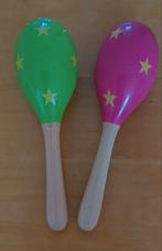 Maracas Sambaballen - Groen & Roze, Muziek en Instrumenten, Percussie, Ophalen, Gebruikt