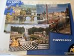 Puzzelbox 3 * 1000, Ophalen of Verzenden, 500 t/m 1500 stukjes, Zo goed als nieuw, Legpuzzel