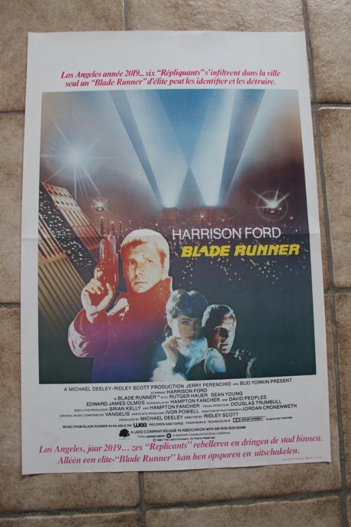 filmaffiche Blade Runner 1982 Harrison Ford filmposter, Verzamelen, Posters, Zo goed als nieuw, Film en Tv, A1 t/m A3, Rechthoekig Staand