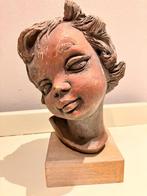 Vintage Kinderhoofd / Buste - Gesigneerd A S V 65, Antiek en Kunst, Ophalen of Verzenden
