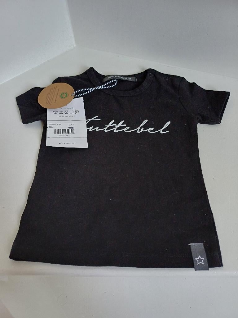 YOUR WISHES T SHIRT TUTTEBEL ZWART MT 62/68 NIEUW, Ophalen of Verzenden, Nieuw, Jongetje of Meisje, Shirtje of Longsleeve