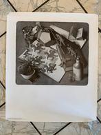 Vintage M.C Escher poster (Reptielen), Rechthoekig Staand, Deurposter of groter, Ophalen of Verzenden, Zo goed als nieuw