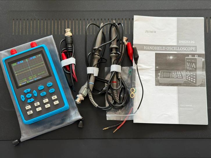 ZEEWEII DSO2512G 2 kanaals oscilloscoop signaalgenerator, Doe-het-zelf en Verbouw, Meetapparatuur, Zo goed als nieuw, Ophalen of Verzenden