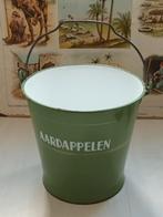 Oude emaille aardappel emmer - Groen, Ophalen of Verzenden