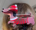 de leukste HAARKLEM voor de feestdagen TECKEL met kerstmuts, Sieraden, Tassen en Uiterlijk, Ophalen of Verzenden, Nieuw, Haarspeld