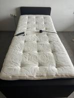 Verstelbare boxspring, Ophalen, Bruin, 210 cm, Tweepersoons