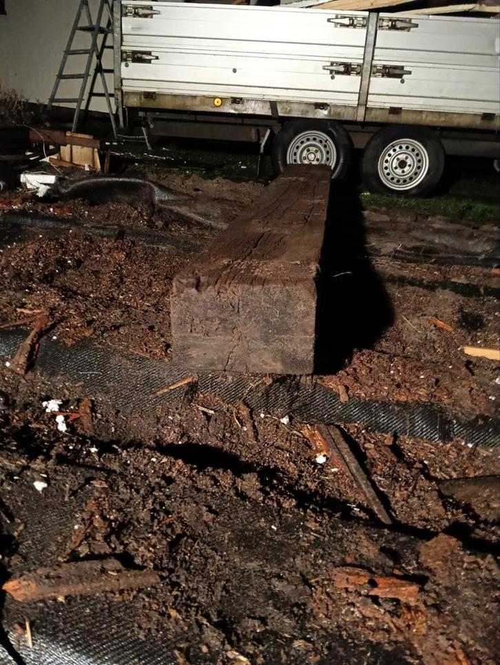 Oude Spoorbielzen - Robuust en Karakteristiek, Tuin en Terras, Bielzen en Borders, Gebruikt, Biels, Hout, 25 tot 50 cm, 200 cm of meer