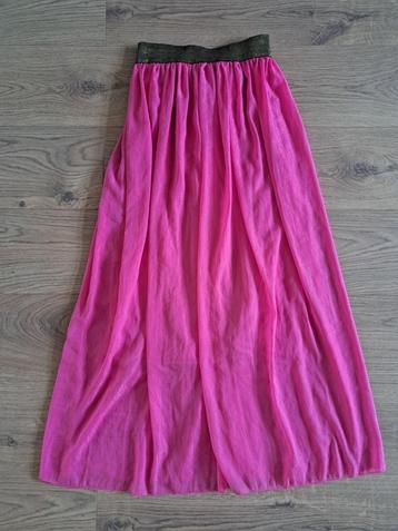 Roze lange rok maat S / 36 merk Miss H. - als nieuw beschikbaar voor biedingen