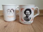 Mokken Koningin Juliana en Koningin Beatrix, Ophalen of Verzenden, Gebruikt, Nederland, Servies