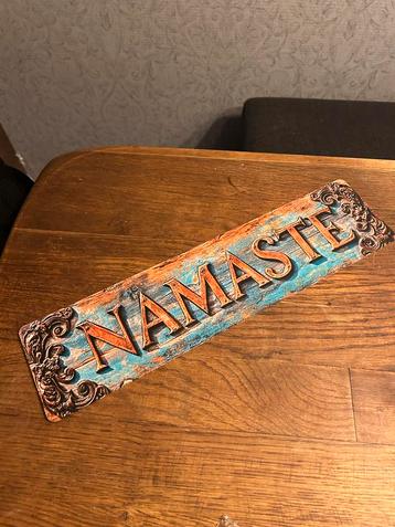 Decoratief Wandbordje - Namaste beschikbaar voor biedingen