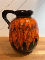 Grote Scheurich Vaas 484 - 30 West Germany vintage fatlava, Gebruikt, Aardewerk of Porselein, Oranje, Ophalen of Verzenden