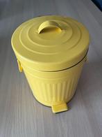 Kleine gele pedaalemmer toilet of badkamer geel prullenbak, Minder dan 50 cm, Met pedaal, Gebruikt, Ophalen of Verzenden