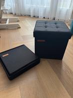 2 x Poef / Zitbankje met Opbergruimte, Huis en Inrichting, Ophalen, Minder dan 50 cm, Vierkant, Minder dan 50 cm