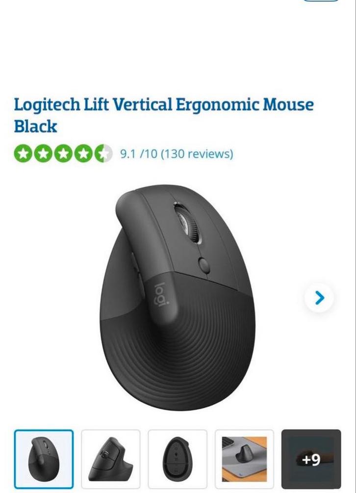 Logitech Lift Vertical Ergonomic Mouse - Nieuw!, Computers en Software, Muizen, Nieuw, Muis, Rechtshandig, Draadloos, Ergonomisch