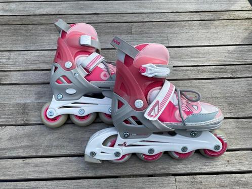 Nijdam combo skeelers/schaatsn roze/wit maat 29t/m32, Kinderen en Baby's, Speelgoed | Buiten | Rolschaatsen, Gebruikt, Kinderen