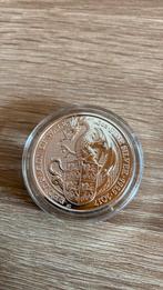 Queen’s Beasts Red Dragon of Wales 2017 2 oz Zilver, Postzegels en Munten, Edelmetalen en Baren, Ophalen of Verzenden, Zilver