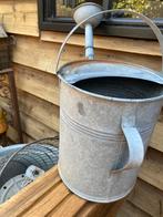 Zinken emmer gieter wekketel mand teil(groot), Tuin en Terras, Tuinwanddecoratie, Ophalen of Verzenden