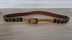 Vintage retro riem germano zama vera pelle maat l stenen, Kleding | Dames, Ophalen of Verzenden, Zo goed als nieuw, Bruin, 80 tot 90 cm