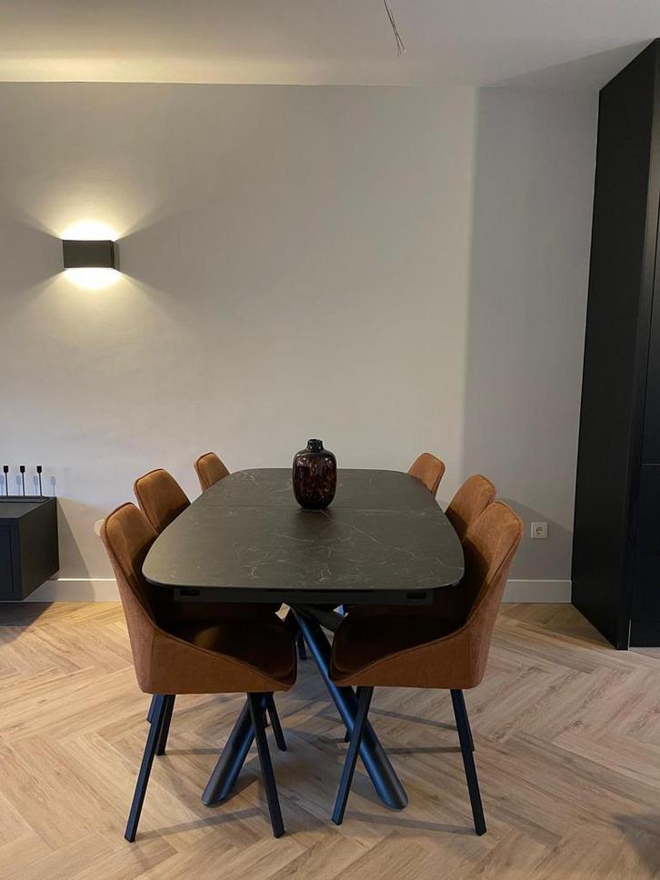 Keramische uitschuifbare eettafel 185-240cm, Huis en Inrichting, Tafels | Eettafels, Gebruikt, 50 tot 100 cm, 200 cm of meer, Vijf personen of meer