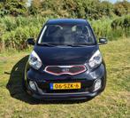 Kia Picanto 1.0 Cvvt 3-DRS 2012 Zwart, Auto's, Voorwielaandrijving, Stof, Zwart, 400 kg