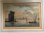 Antieke steendruk “La tour de Merwede près de Dort”, Antiek en Kunst, Ophalen of Verzenden