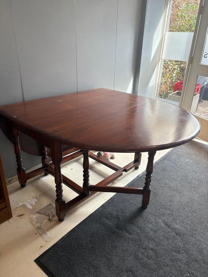 Engelse hangoor eettafel, Huis en Inrichting, Tafels | Eettafels, Gebruikt, 100 tot 150 cm, 150 tot 200 cm, Vijf personen of meer