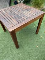Houten tuintafel - Vierkant - hardhout, Ophalen, Gebruikt, Vierkant, Teakhout