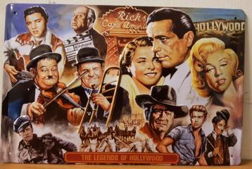 Hollywood legends relief reclamebord van metaal wandbord  beschikbaar voor biedingen