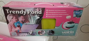 Trendy pond. Terras- of balkonvijver.
Groen en fuchsia. Nw. beschikbaar voor biedingen