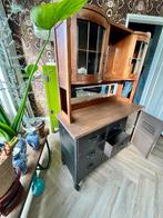 Industriële Kast met Laatjes & Opzetstuk, Ophalen, Gebruikt, 100 tot 150 cm, Industrieel, vintage