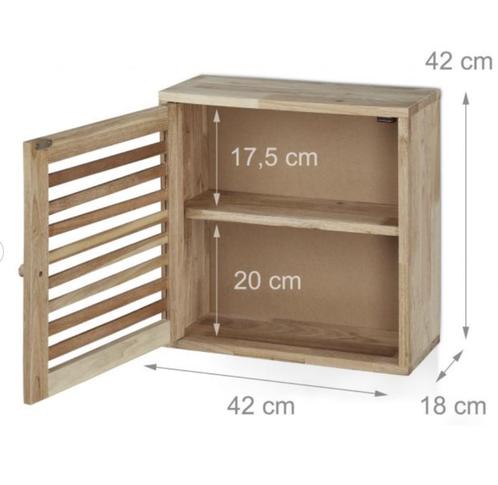Smalle hangkast van notenhout - nieuw-, Huis en Inrichting, Kasten | Wandmeubels, Nieuw, Minder dan 100 cm, Minder dan 150 cm